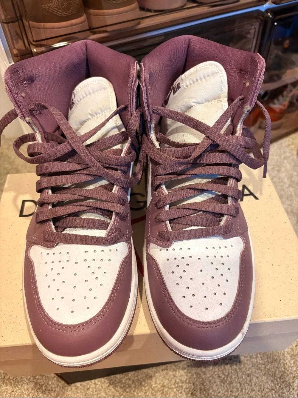 Men’s Jordan 1s Mauve and White
